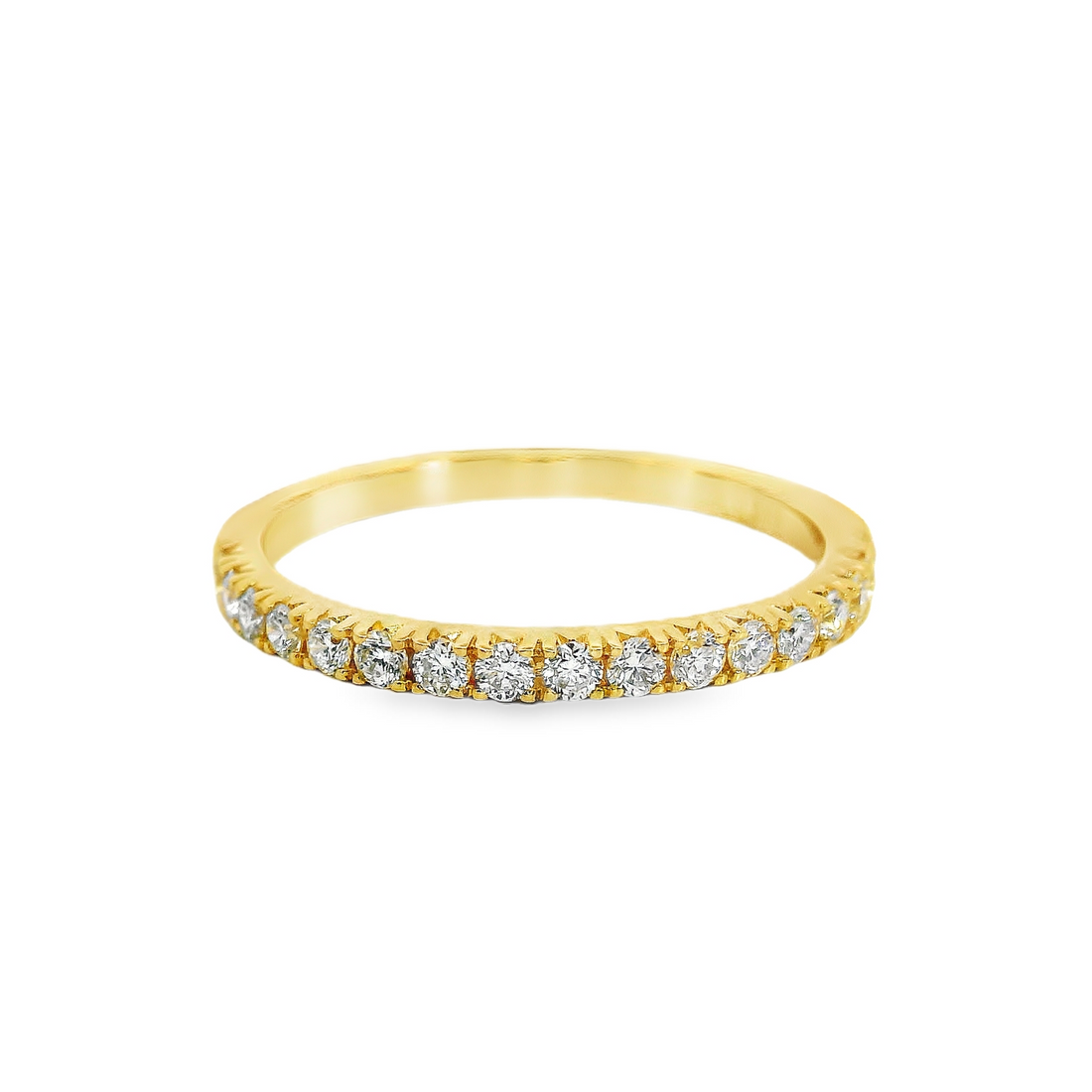 14kt Yellow Gold Natural Round Diamond Wedding Ring (.32ct)