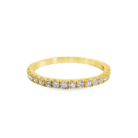 14kt Yellow Gold Natural Round Diamond Wedding Ring (.32ct)