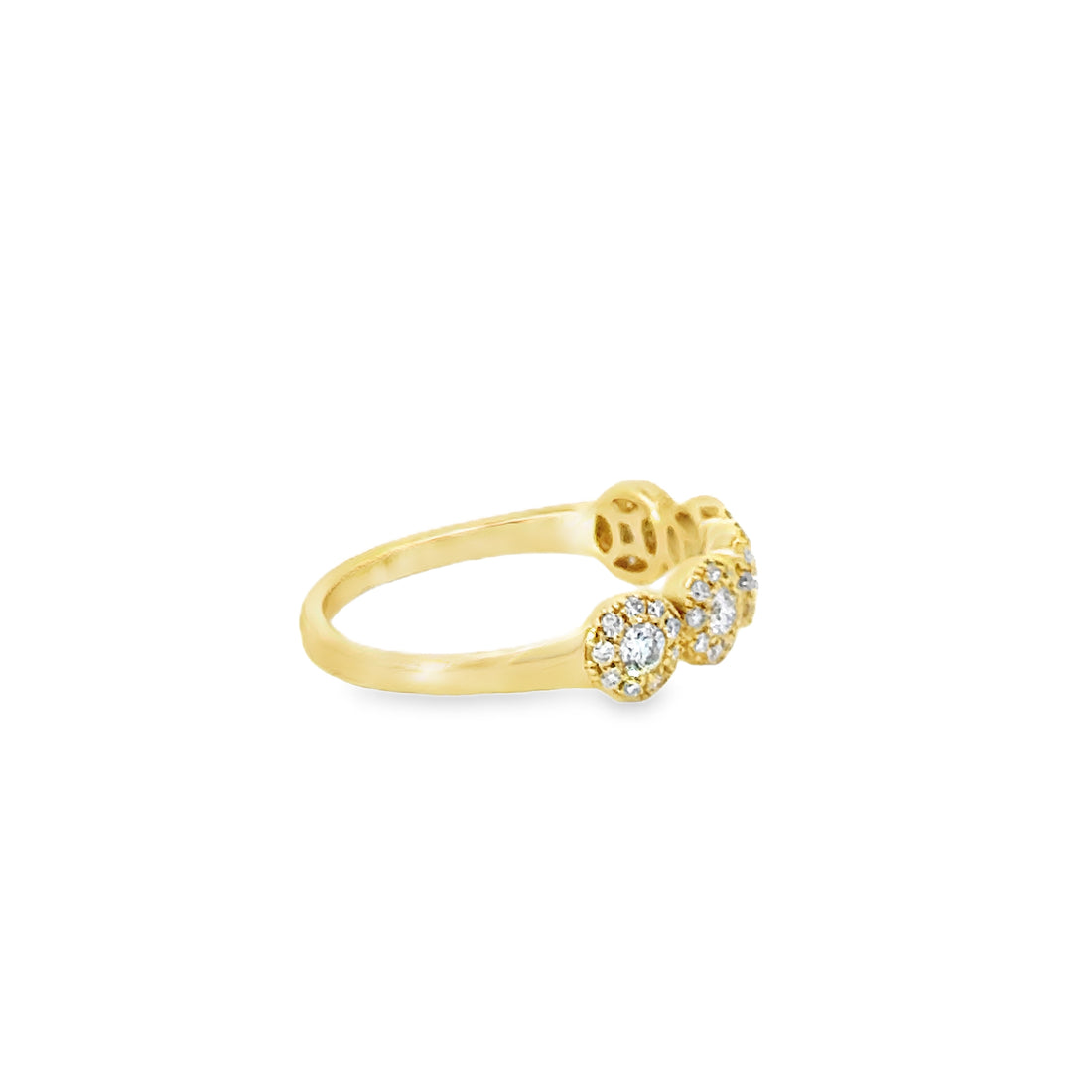 18kt Yellow Gold Natural Diamond Geometric Ring (0.51ct)