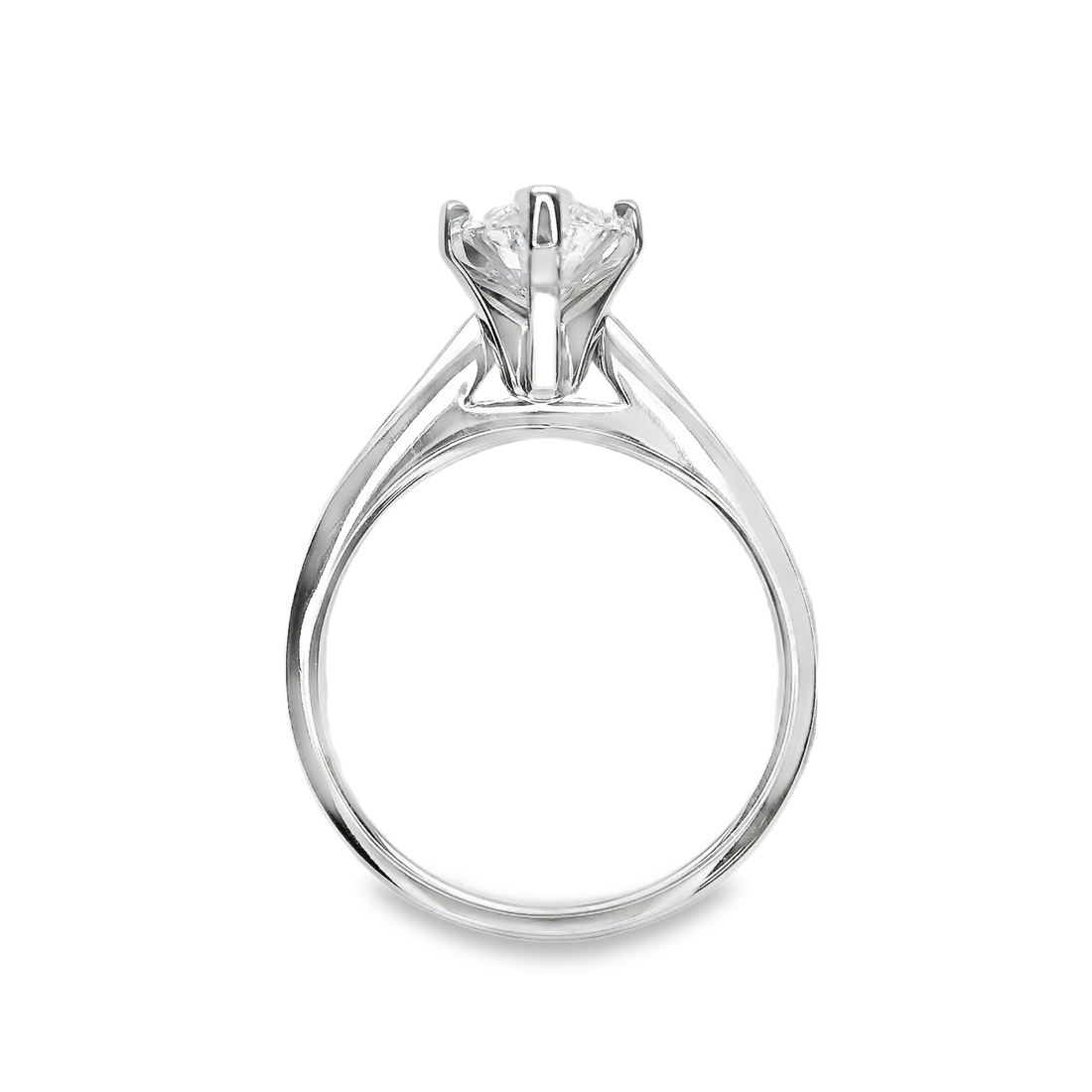14kt White Gold Lab-Grown Marquise Diamond Engagement Ring (1.51ct)