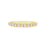 18K Ladies Yellow Gold Diamond Wedding Band (.41ct)