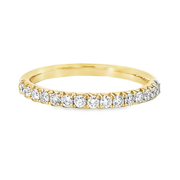 18kt Yellow Gold Diamond French Pave Wedding Ring (0.3ct)