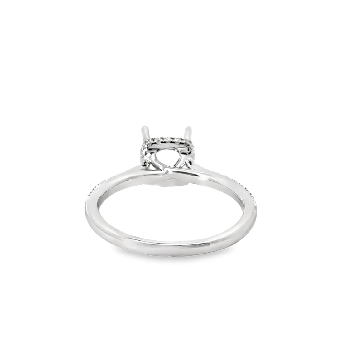 18kt White Gold Natural Round Diamond Semi-Mount Ring (.26ct)