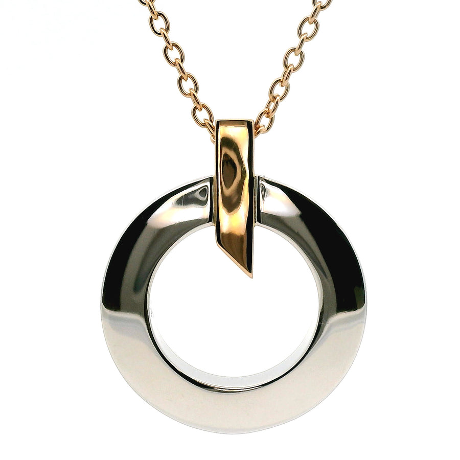 18kt Two-Tone White and Rose Gold Italian Made Necklace (12.96g)