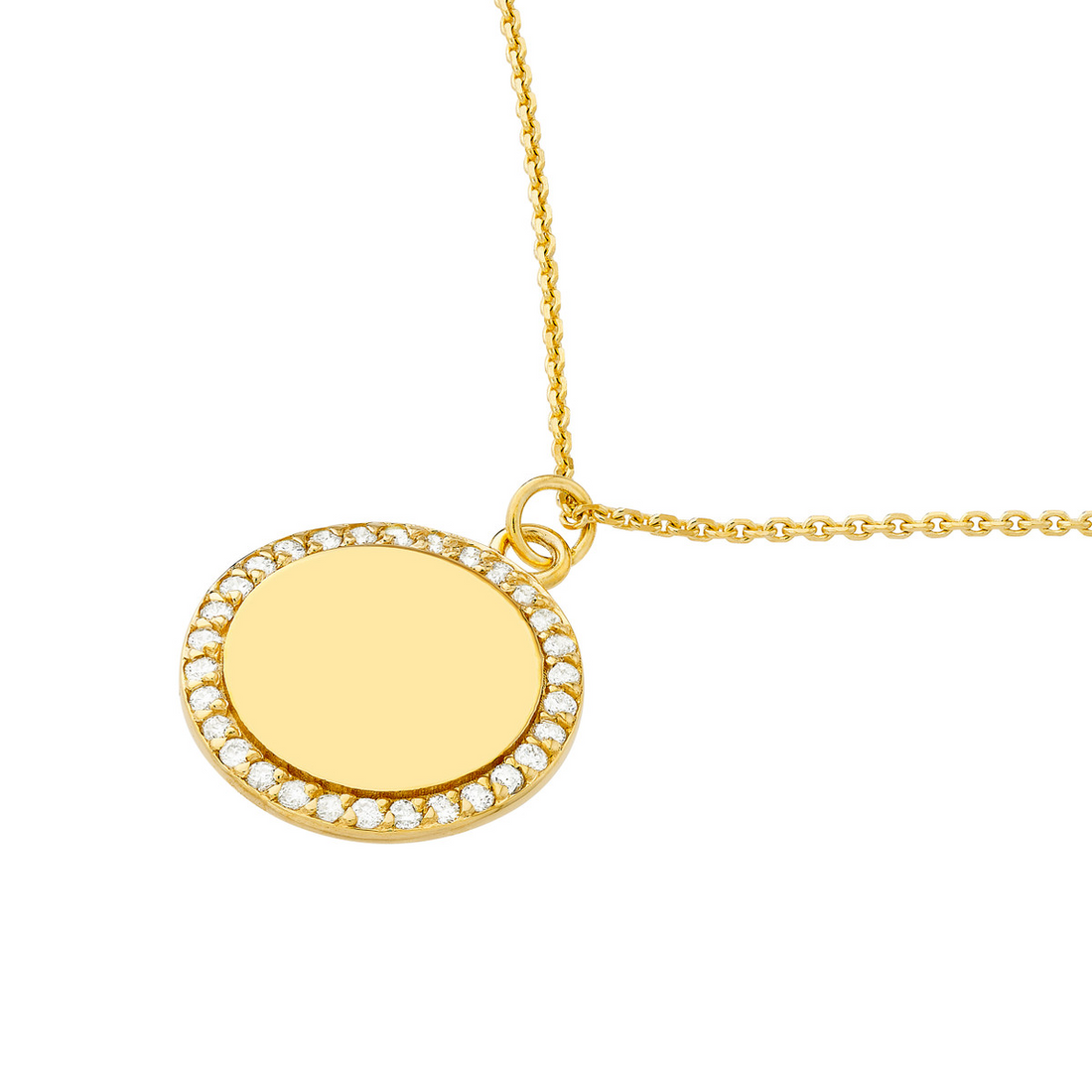 14kt Yellow Gold Round Diamond Circle Pendant (.06ct)