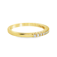 18kt Yellow Gold Natural Full Cut Diamond Wedding Ring (.19ct)