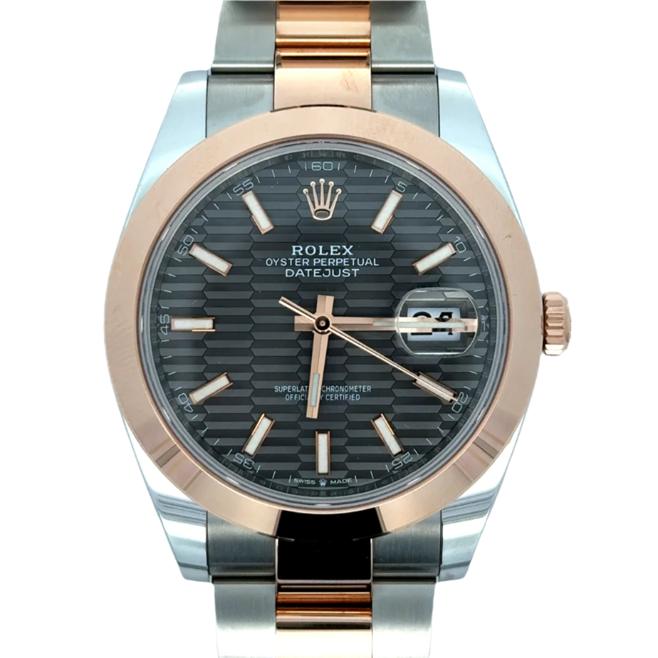 Rolex DateJust 41mm Two-Tone Slate Motif Dial 126301 w/Box & Papers (2 ...