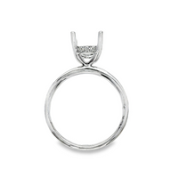 18kt White Gold Natural Round Diamond Semi-Mount Ring (.12ct)