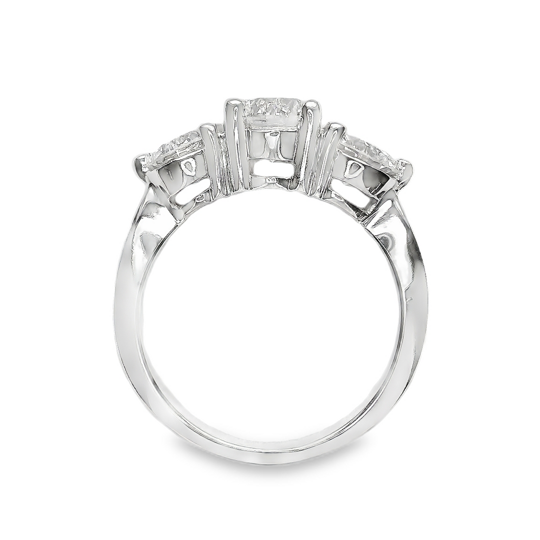 14kt White Gold Lab-Grown Round Diamond Engagement Ring (1.96ct)