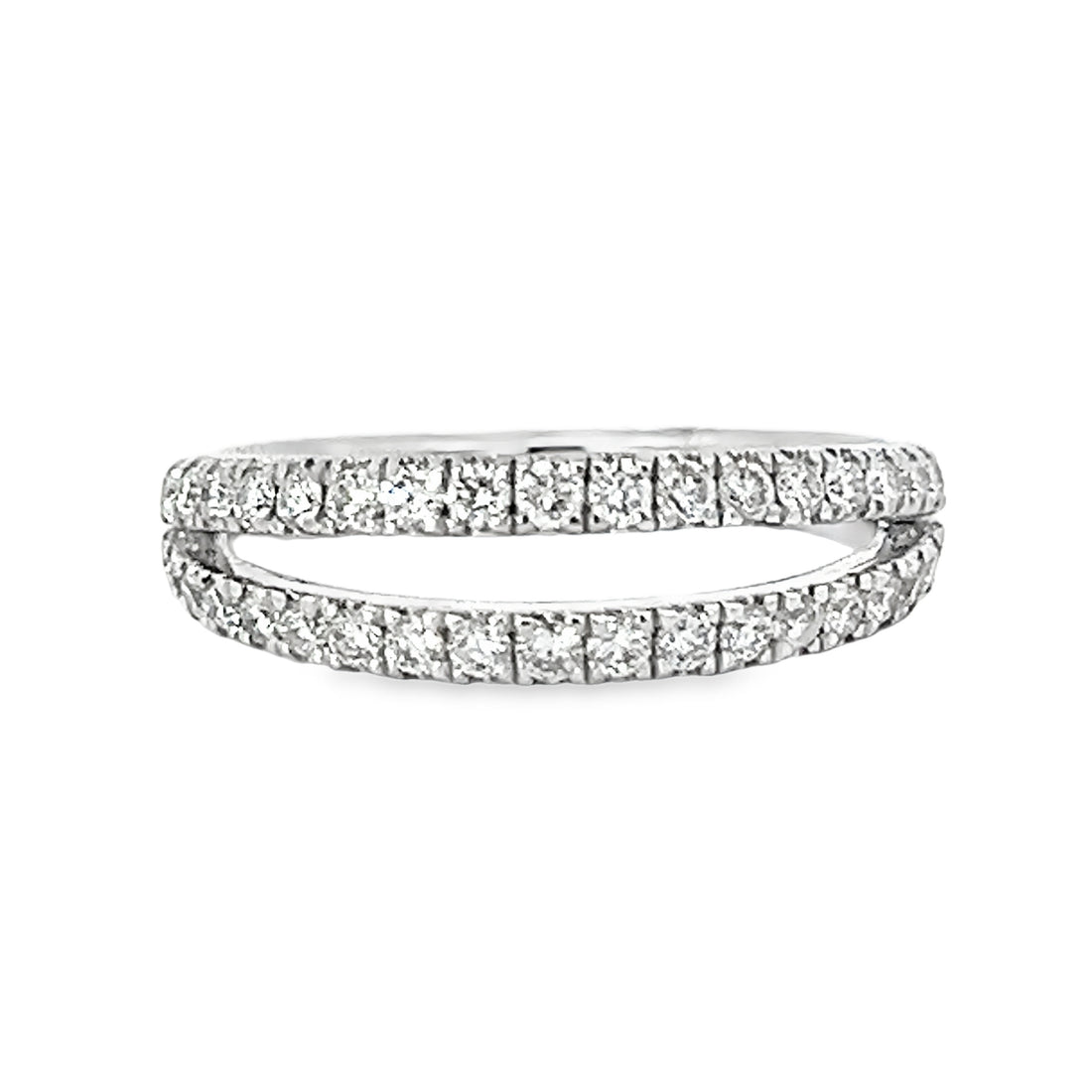 18kt White Gold Diamond French Pave Ring (0.66ct)