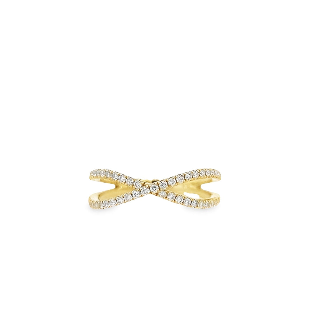 18kt Yellow Gold Natural Diamond Free Form Ring (0.32ct)