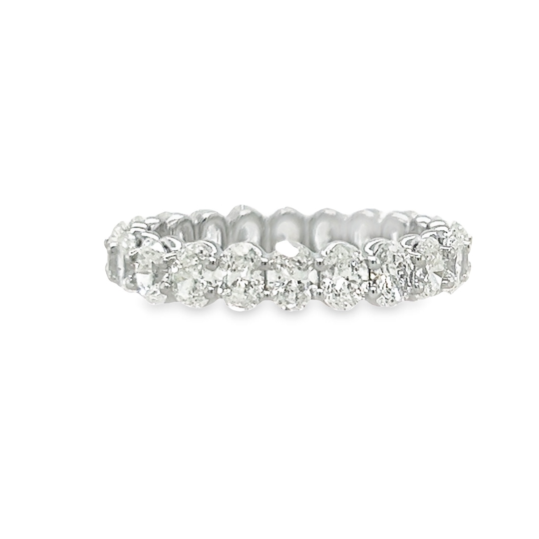 18K Ladies White Gold Diamond Wedding Band (2.92ct)