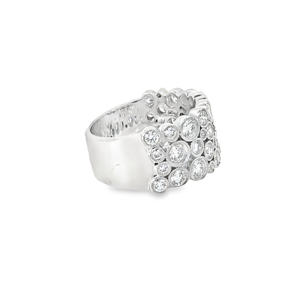 18kt White Gold Natural Diamond Free Form Ring (1.72ct)