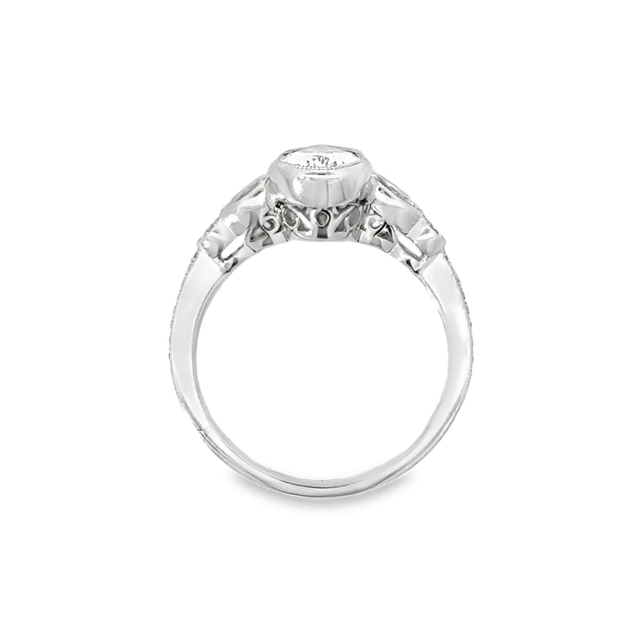 18kt White Gold Natural Pear Diamond Engagement Ring (1.62ct)