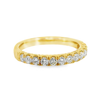 18kt Yellow Gold Natural Round Diamond Wedding Ring (.54ct)