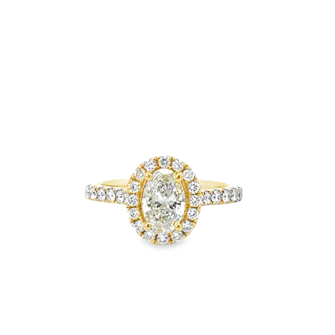 18kt Yellow Gold Natural Oval Diamond Engagement Ring (1.5ct)