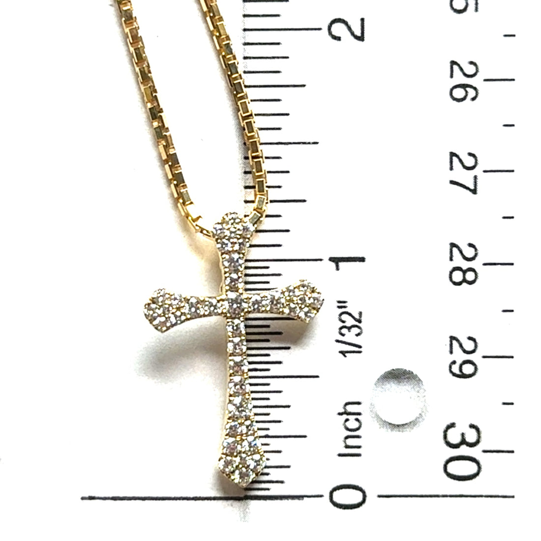 18kt Yellow Gold Natural Diamond Cross Pendant (0.86ct)