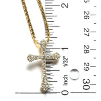 18kt Yellow Gold Natural Diamond Cross Pendant (0.86ct)