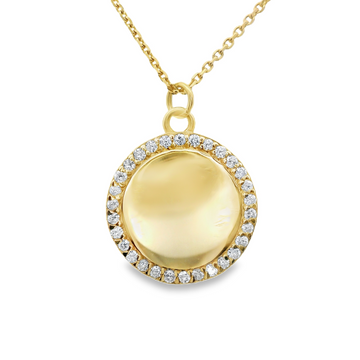 14kt Yellow Gold Round Diamond Circle Pendant (.06ct)