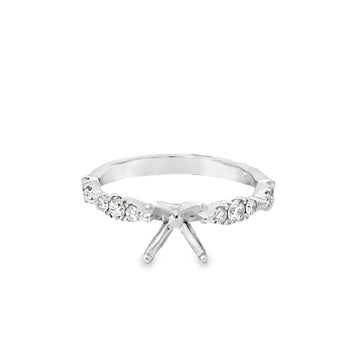 18kt White Gold Tiffany Natural Diamonds Semi-Mount Ring (0.33ct)