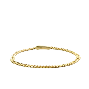 14K Yellow Gold 7" 3.5mm Curb Bracelet (7.43g)