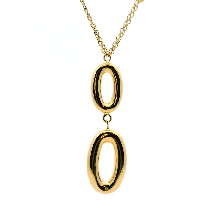 18kt Yellow Gold Italian Made Ovals Necklace (10.79g)