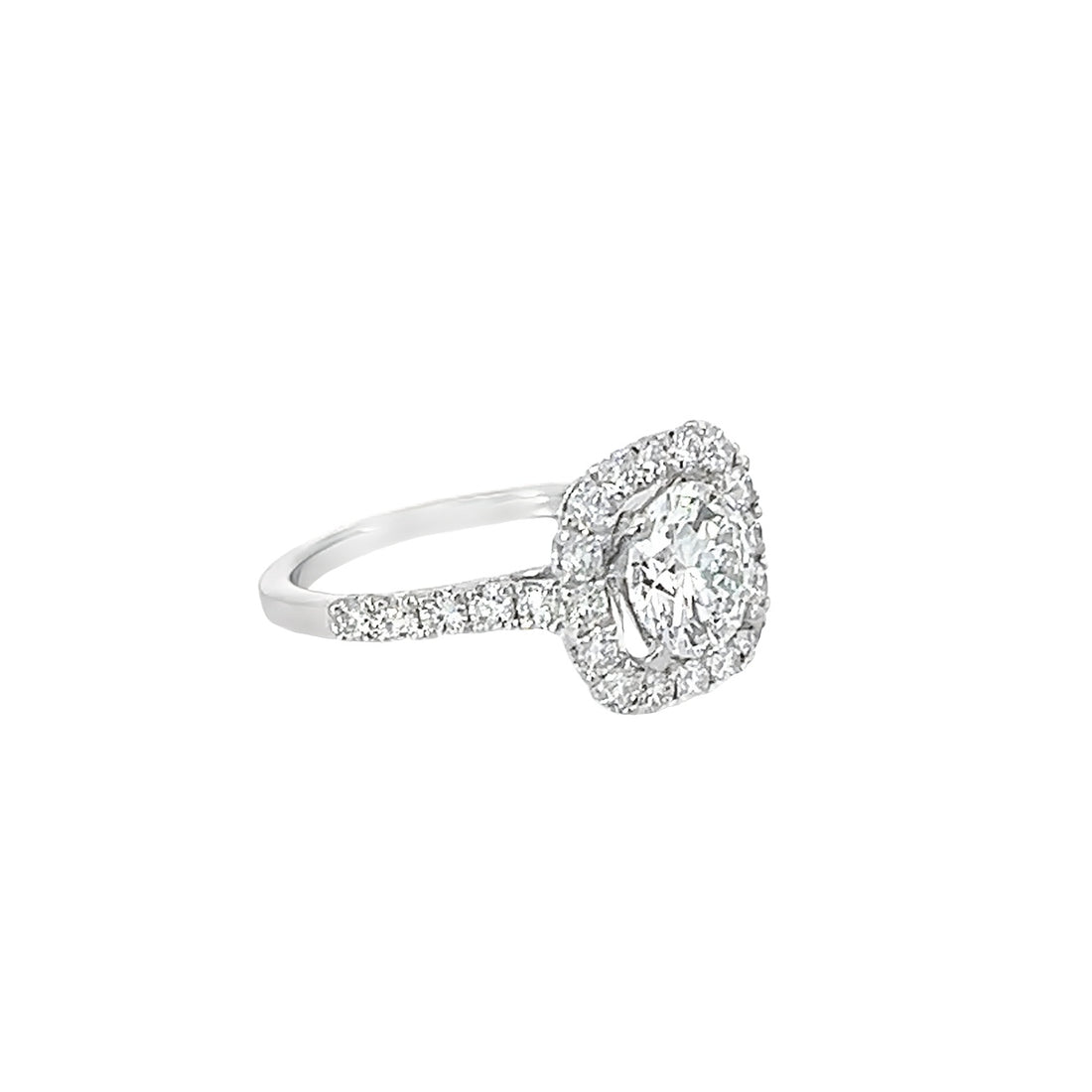 Platinum Gold Lab-Grown Round Diamond Engagement Ring (1.50ct)