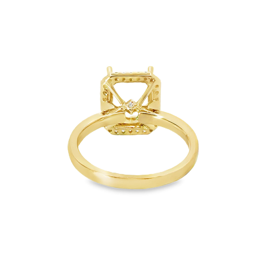 18kt Yellow Gold Natural Round Diamond Semi-Mount Ring (.16ct)