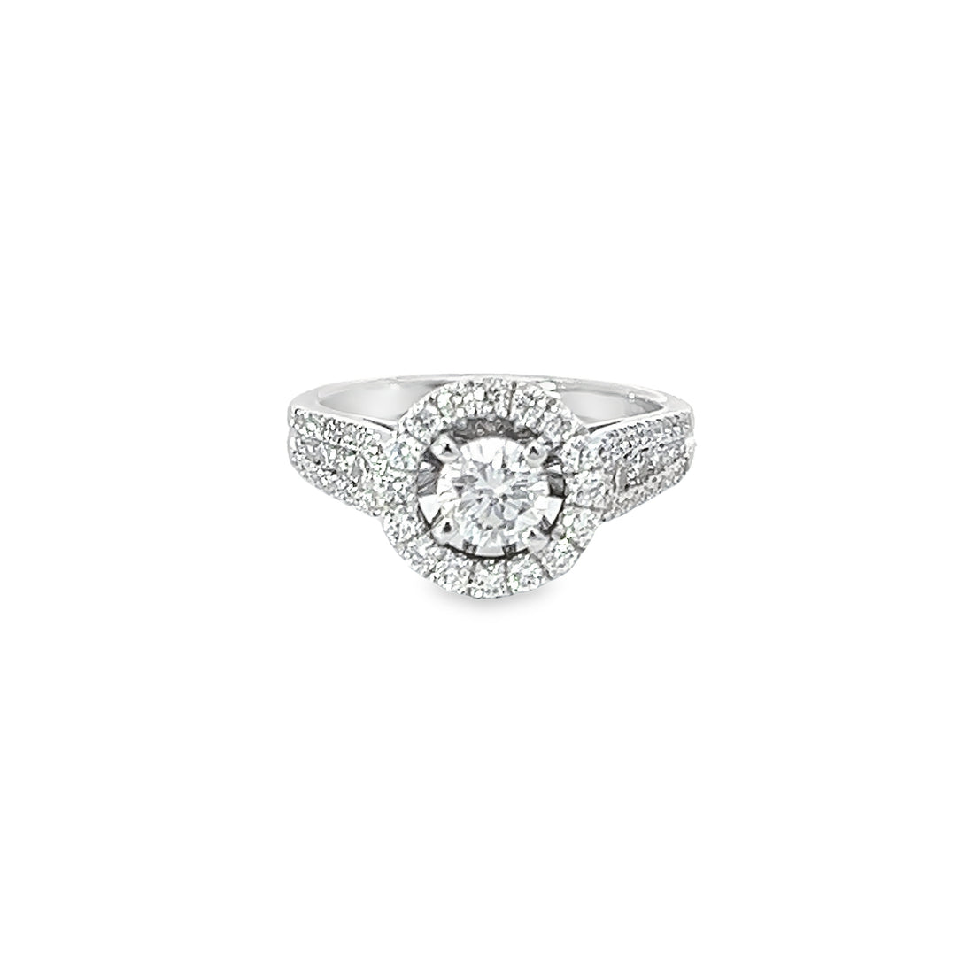 18K White Gold Lab-Grown Diamond Engagement Ring (.52ct)