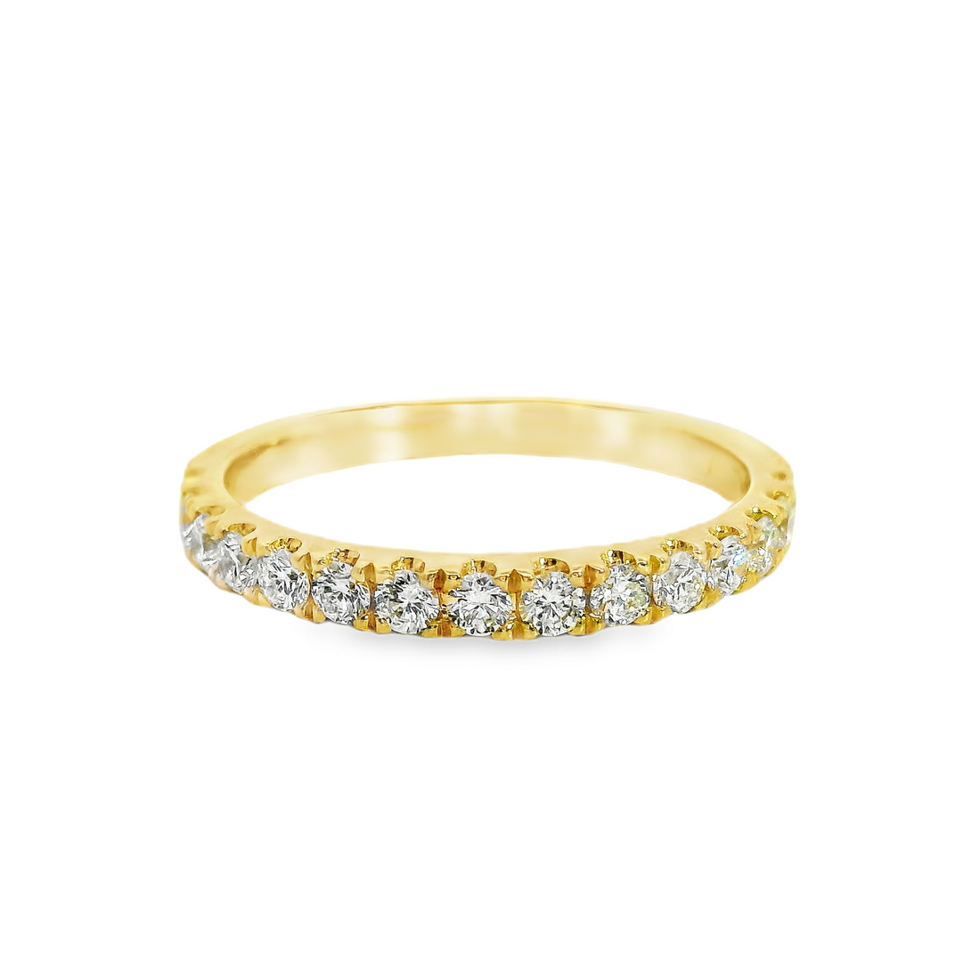 18kt Yellow Gold Natural Round Diamond Wedding Ring (0.45ct)