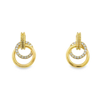 18kt Yellow Gold Natural Round Diamond Drop Earrings (.23ct)