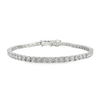 14kt White Gold 7" Lab-Grown Round Diamond Tennis Bracelet (6.53ct)