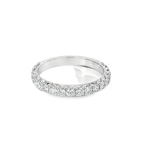 18kt White Gold Diamond French Pave Wedding Ring (0.74ct)