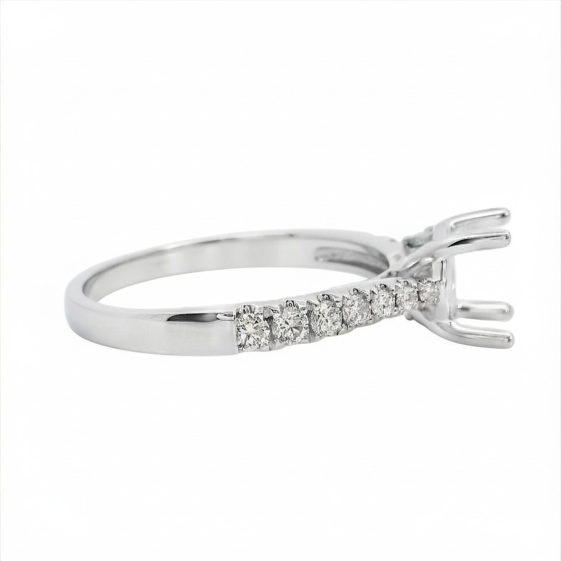 18kt White Gold Full-Cut Diamond Semi-Mount Ring (.36ct)