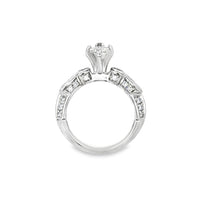 18kt White Gold Natural Pear Diamond Engagement Ring (0.9ct)