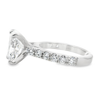 18kt White Gold Lab-Grown Radiant Diamond Engagement Ring (3.29ct)