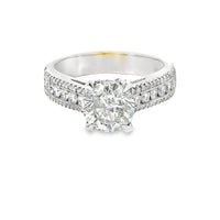 18kt White Gold Natural Round Diamond Engagement Ring (2.64ct)