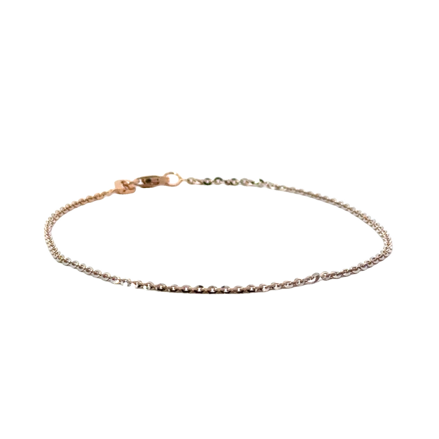 14K Rose Gold 7" 1.49mm Rolo Style Bracelet (1.04g)