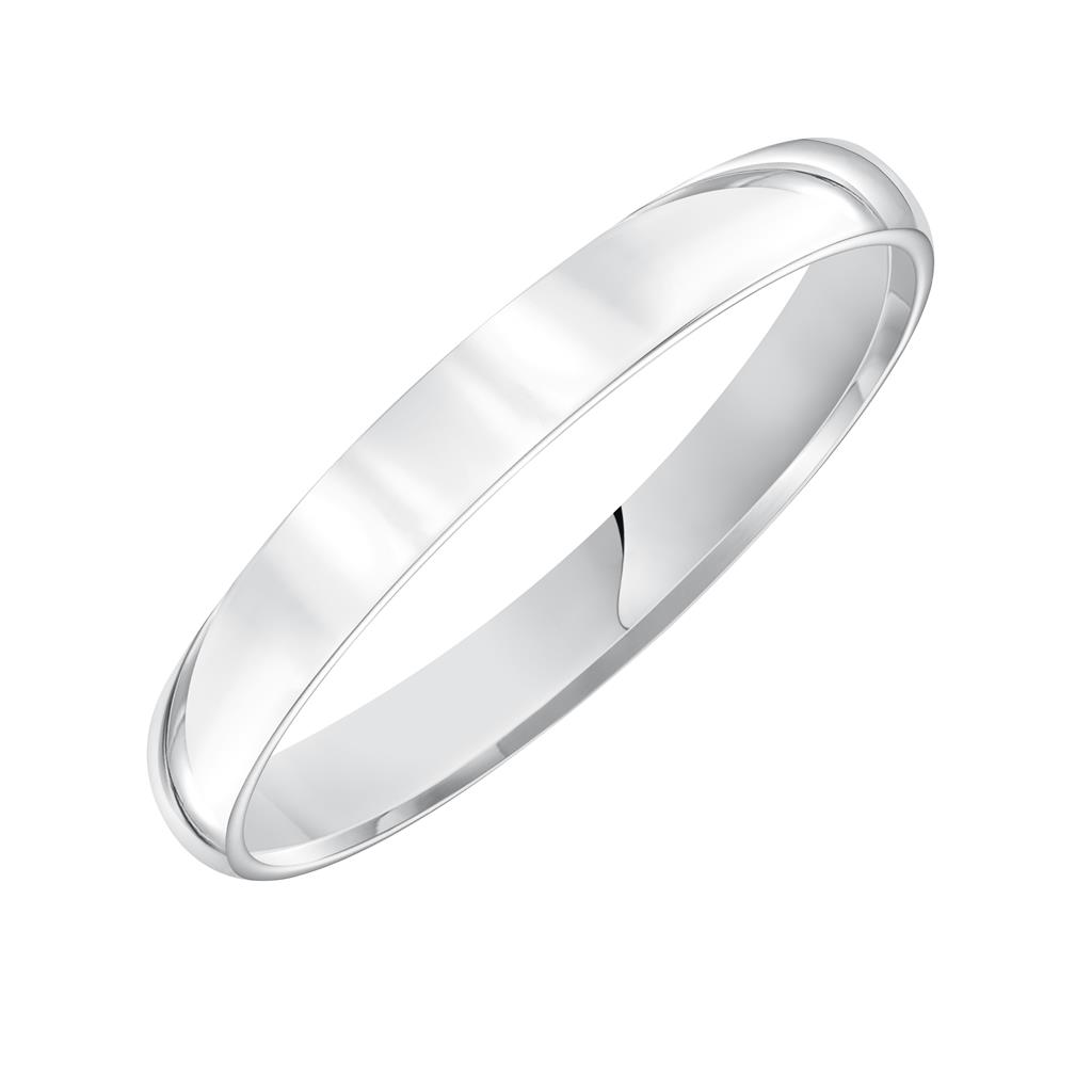 Artcarved 14K White Gold 3.0mm Half Round Ring