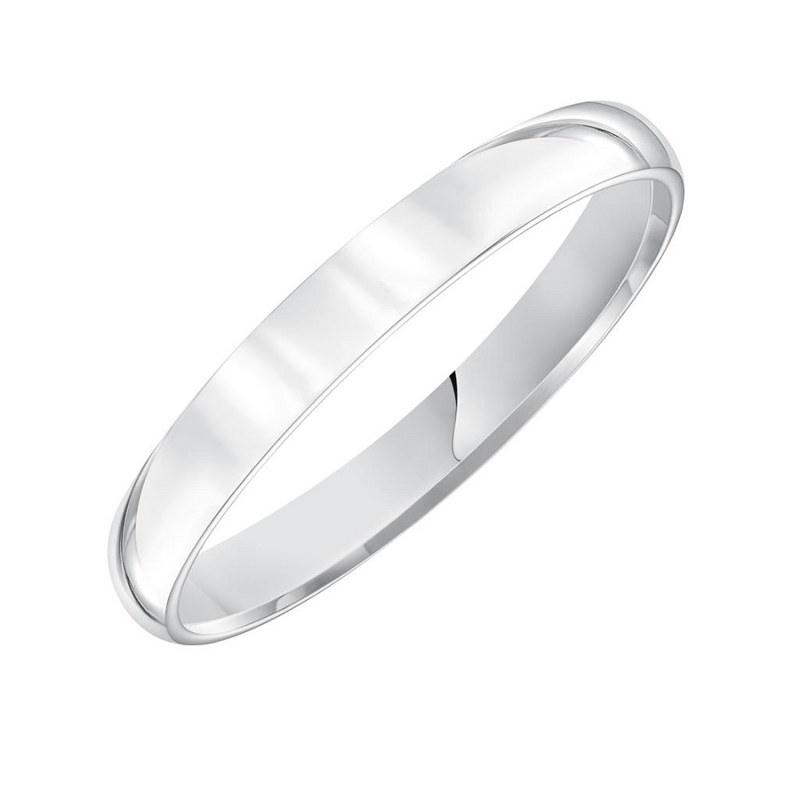 Artcarved 14K White Gold 3mm Half Round Ring