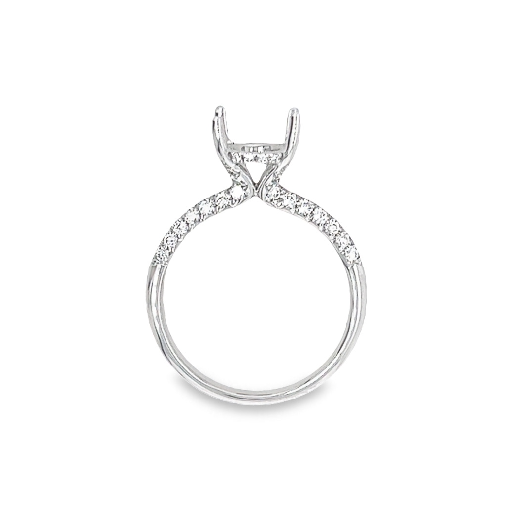 18K White Gold Diamond Semi-Mount Ring (.49 t)