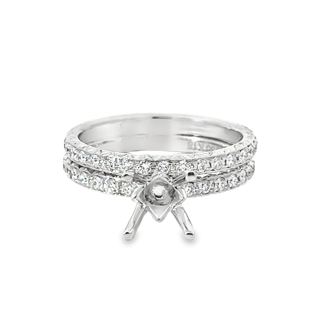 18kt White Gold Natural Diamond Wedding Ring Set (0.5ct)