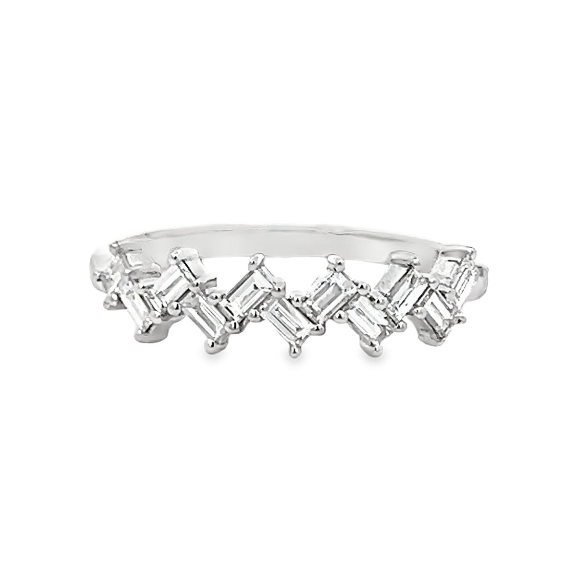 18kt White Gold Natural Diamond Geometric Ring (0.34ct)