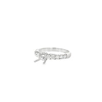 18kt White Gold Contemporary Natural Diamonds Semi-Mount Ring (0.71ct)