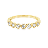 18kt Yellow Gold Diamond Bezel Wedding Ring (0.35ct)