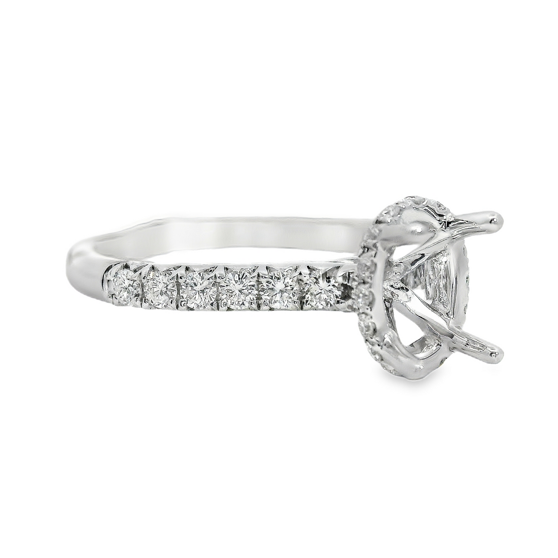 18kt White Gold Lab-Grown Round Diamond Semi-Mount Ring (.36ct)