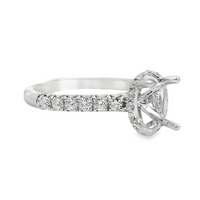 18kt White Gold Lab-Grown Round Diamond Semi-Mount Ring (.36ct)
