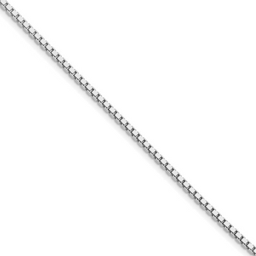 Sterling Silver 18" 1.9mm Rhodium Plated Box Chain