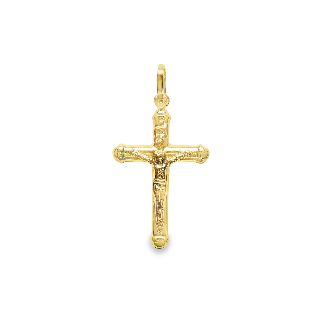 18kt Yellow Gold Italian Made Crucifix Charm (1.35g)
