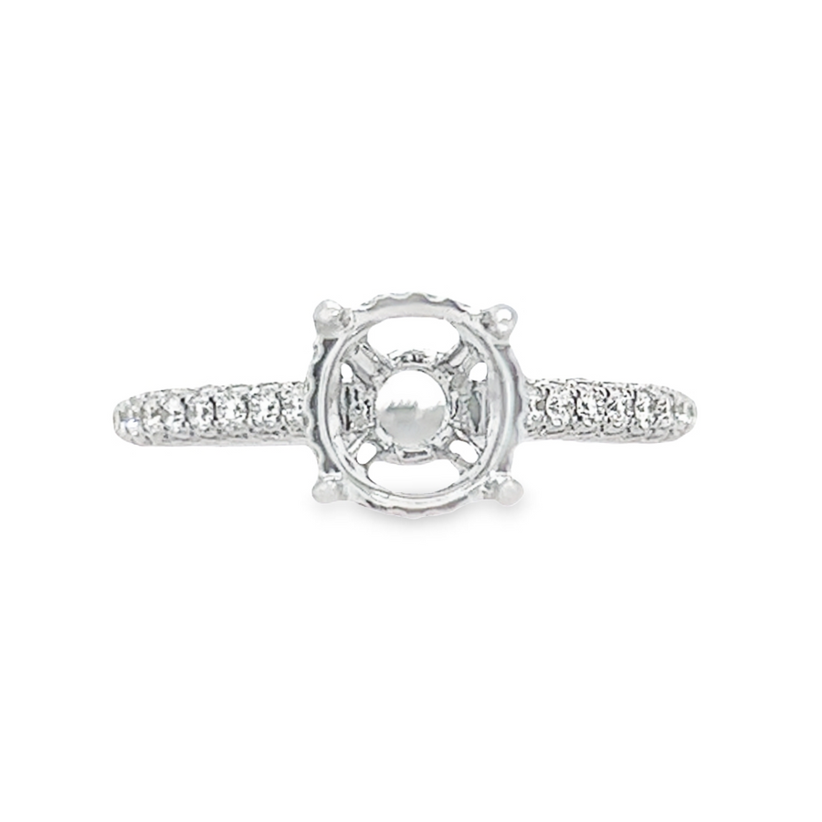 18K White Gold Diamond Semi-Mount Ring (.62ct)